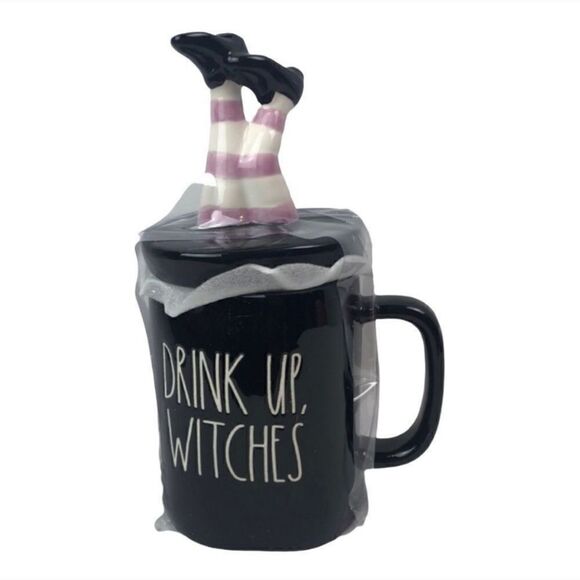 Rae Dunn DRINK UP WITCHES mug with topper - Picture 1 of 3
